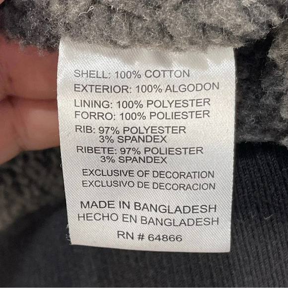 Lee Jacket Mens Large Full Zip Canvas Work Hooded Black Premium Select Lined - Picture 12 of 14